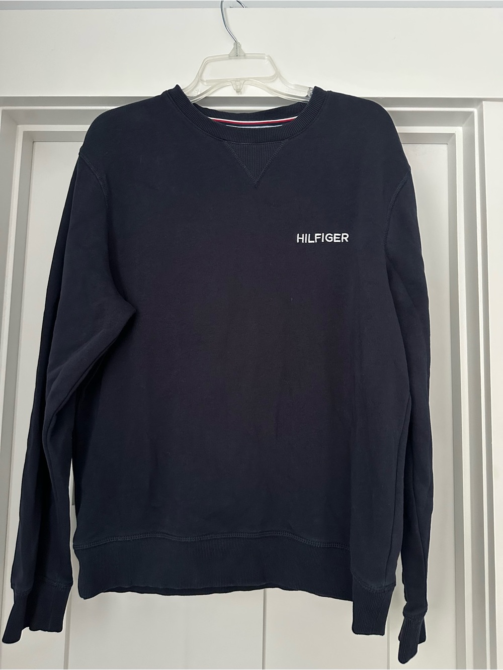 Tommy Hilfiger Navy Crewneck Sweatshirt with Subtle Logo